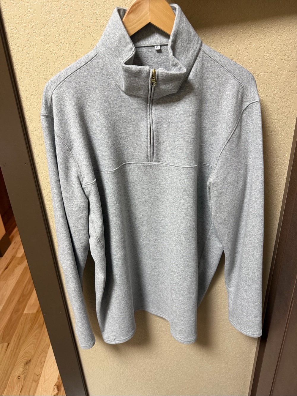 Men's Light Gray State & Liberty Quarter-Zip Pullover Sweater